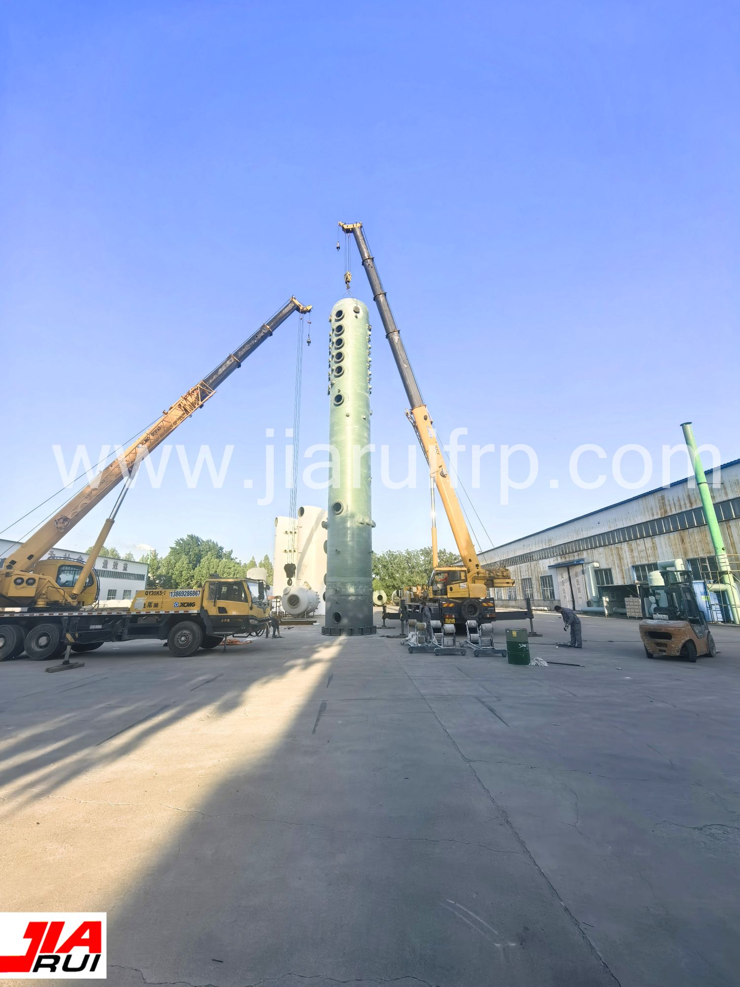 Dual laminated GRP tower Dual laminated GRP tower
